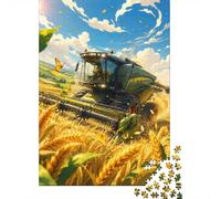 Moisson Blé Machine Puzzle, 1000 Pièces Jeu Intérieur Adulte | 38x26cm Carton, Exercice Mental, Ajustement Précis, Amateurs De Puzzles, Réduction Du Stress