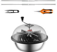 moissonneuse 24" Trimmer manuel Trimmer à bol de feuilles avec 3 types de lames en acier inoxydable pour couper les plantes humides/sec Tumble Cutter Bowl Moissonneuse Grow