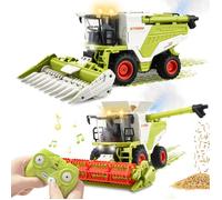 Moissonneuse-Batteuse Télécommandée, RC Tracteur Telecommandé Enfant,Tracteur Moissonneuse de Ferme avec Lumière et Pulvérisation