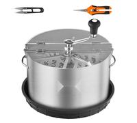 moissonneuse manuelle 16" Trimmer - 2 grilles de coupe au choix pour plantes humides/sec - Tumble Cutter Bowl Bourgeon Feuille Trimmer Grow - Oogstmaschine - Français.