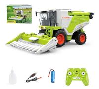 Moissonneuse télécommandée pour grands enfants à partir de 3, 4, 5, 6 ans, moissonneuse-batteuse télécommandée avec pulvérisations, lumière et son, tracteur télécommandé, cadeaux de fête pour, style B