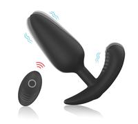 Moisto Stimulateur de la prostate - 10 modes de vibration silencieux, IP65 étanche, télécommande sans fil, bien-être et plaisir intime des hommes, masturbateur, YAI707W-032B