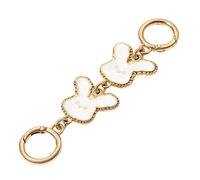 MOISTRI Chaîne d'extension pour sac mignonne avec lapin, sangle de sac, extension de sangle, remplacement, fournitures pour fabriquer des sacs et pochettes Chaîne en argent Blanc