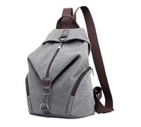 MOISTRI Femmes Mode Sac À Dos Sac À Main Toile Voyage Sac À Bandoulière Multi Poches Mode Voyage Sac à dos pour Femmes Gris Bleu