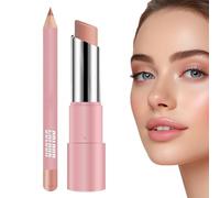 Moisturizer Lip Balm, Women’s Lip Liner Pencil, 3.19in Brightening Non-Sticky Formula, Hydrating Long-Lasting, Skin Care Supplies for Business Trips, Home, School, Traveling