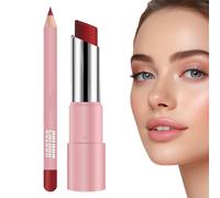 Moisturizer Lip Balm, Women’s Lip Liner Pencil, 3.19in Brightening Non-Sticky Formula, Hydrating Long-Lasting, Skin Care Supplies for Business Trips, Home, School, Traveling