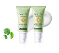 Moisturizing Centella Asiatica Sunscreen SPF 50, Water-Fit Sun Serum pour le visage et le corps, protection solaire hydratante à la Centella pour tous types de peau, longue durée & légère