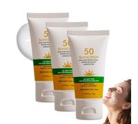 Moisturizing Face Sunscreen avec SPF 50 à large spectre, lotion de protection solaire sans fonte blanche, crème solaire légère pour tous les types de peau, non collante et résistante à l'eau