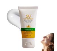 Moisturizing Face Sunscreen avec SPF 50 à large spectre, lotion de protection solaire sans fonte blanche, crème solaire légère pour tous les types de peau, non collante et résistante à l'eau