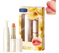 Moisturizing Foaming Lip Mask And Balm Set,Vitamin E Exfoliate Hydrates and Nourishing Lips,Refreshing Soothing Nourishing Lip,Suitable for Dry Lip (Orange)