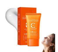 Moisturizing Full-Effect Sunscreen SPF 50 P Snail Facial Sunscreen for Women, crème solaire légère pour tous les types de peau, avec rétinol, acide hyaluronique, curcuma et vitamine C