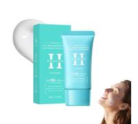 Moisturizing Full-Effect Sunscreen SPF 50 P Snail Facial Sunscreen for Women, crème solaire légère pour tous les types de peau, avec rétinol, acide hyaluronique, curcuma et vitamine C