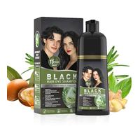 Moisturizing Hair Dye Shampoo, Anti-Gray Formula, Instant Gray Coverage, Scented Daily Care, Long Lasting Color, Black/Grey, Ideal for Home Salon, Men Women Use