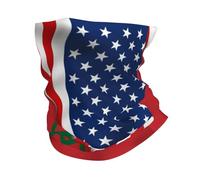 Moitié Amérique Moitié Maroc Drapeau Marocain Cache-Col Séchage Rapide Headwrap Étanche À La Poussière Protection du Visage pour Cyclisme Randonnée Jogging 26X30CM