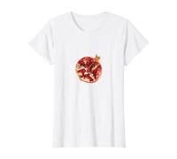 Moitié de Fruits de Grenade T-Shirt Graphique avec Valeur, Femme, Blanc, XS