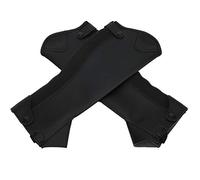 Moitié en Cuir PU Super Fibre pour l'équitation - Protection Ergonomique des Mollets, Fermeture éclair et Bouton-Pression sur Toute la Longueur, Doublure Intérieure Confortable et