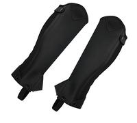 Moitié en Cuir PU Super Fibre pour l'équitation - Protection Ergonomique des Mollets, Fermeture éclair et Bouton-Pression sur Toute la Longueur, Doublure Intérieure Confortable et