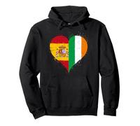 Moitié Espagnol Moitié Irlandais Un Drapeau Espagne Irlande Sweat à Capuche