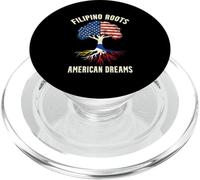 Moitié philippin moitié Drapeau américain américain philippin américain PopSockets PopGrip pour MagSafe