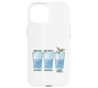 Moitié Pleine moitié Vide Plante Personne enracinement boutures Humour Coque pour iPhone 15