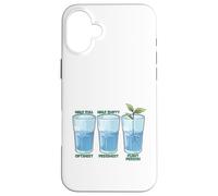 Moitié Pleine moitié Vide Plante Personne enracinement boutures Humour Coque pour iPhone 16 Plus