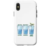 Moitié Pleine moitié Vide Plante Personne enracinement boutures Humour Coque pour iPhone X/XS