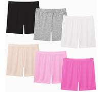 Moitiy Kruz Lot de 6 paires de shorts de cyclisme pour fille - Short de sport pour fille - Legging de sport - 2 à 12 ans, multicolore, 11-12 ans