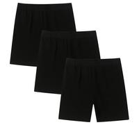 Moitiy Kruze Lot de 3 paires de shorts de cyclisme pour fille - En coton - Pour l'été - 5-14 ans, Noir , 10-12 ans