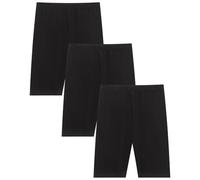 Moitiy Lot de 3 paires de shorts de cyclisme pour fille - Short de sport - En coton - Pour fille - 4-12 ans, Noir / noir., 4-5 ans