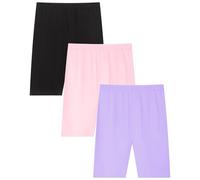 Moitiy Lot de 3 paires de shorts de cyclisme pour filles enfants - Short de sport - En coton - Pour l'été - 4-12 ans, 5-6 ans