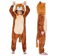 Moiuguli Costume de lion pour enfant - Onésie - Combinaison pour bébé fille et garçon - Costume de carnaval et cosplay (marron)