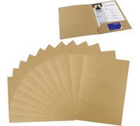 Moiuy-12 Pièces Chemise Cartonnée A4 Avec Rabat Pochettes En Papier Kraft Dossier De Rangement Dossier De Candidature Porte Document Organisateur Présentation Papier Set Pour Société Bureau Maison Sc