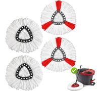 Moiuy-4 Pièces Têtes De Balai, Compatible Avec Vileda Turbo 2en1 Mop, Serpillère De Remplacement En Microfibres, Franges Recharge, Pour Les Nettoyage Particules De Saleté, Lavage Sol