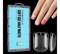 Moiuy-504 Pièces Capsule Americaine Ongle, 12 Tailles Faux Ongles, Carré Ultra Court Transparent Couverture Complète, Avec Valise De Rangement, Pose Americaine Capsule Pour Diy Nail Art