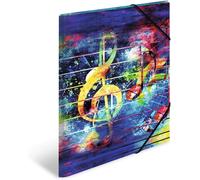 Moiuy-Artline Music 19858 Lot De 3 Porte-Documents En Plastique Robuste Avec Rabats Intérieurs Imprimés Et Bande Élastique Pour Enfants, Garçons Et Filles