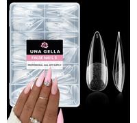 Moiuy-Capsule Americaine Ongle Amande, 216 Pièces 12 Tailles Préformé Capsule Ongles Stiletto Long Capsule Pour Extensions Acryliques & Dip Diy Salon Professionnel