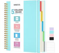 Moiuy-Carnet A5, Cahier Ligné Avec Intercalaires Amovibles, Bloc-Note Épais 300 Pages 100 G/M², Étanche & Petit Cahier À Spirale Pour Femmes Et Hommes, Cahiers Thématiques Pour Travail, Bureau Et Éco