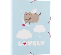Moiuy-- Chemise Cartonnée A4 Pusheen Chemise À Rabats Rigide Pochette Cartonnée 24 X 34 Cm Fournitures Scolaires, Fournitures De Bureau