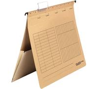 Moiuy-Falken Lot De 5 Chemises À Rabats Unireg. Fabriquées En Allemagne. En Carton Recyclé, Marron, Format A4, Agrafage Commercial Avec Pochette Intérieure Au Dos.