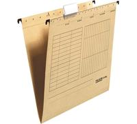 Moiuy-Falken Lot De 5 Chemises Suspendues Unireg. Fabriquées En Allemagne. En Carton Recyclé Pour Format Din A4, Ouvertes Sur Le Côté, Marron