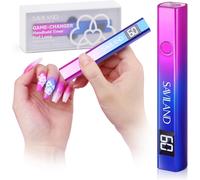 Moiuy-Lampe U V Ongles Gel Sans Fils, 16w Lampe Led U V Avec Ecran Lcd Compter, Lampe U V Ongles Rechargeable Et Professionel Pour Gel Pose Americaine/Vernis A Ongle/Capsule/Gel Ongle