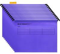 Moiuy-Lot De 12 Dossiers Suspendus A4 En Pp Avec Onglets Et Inserts En Carte Pour Armoires De Classement (Violet) En Polypropylène A4 À Suspendre Pour Bureau, École