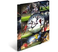 Moiuy-Lot De 3 Chemises De Collection A4 Football Pour Enfants En Plastique Avec Motif Sport, Élastique, Rabat Intérieur Et Impression Intérieure Pour Garçons Et Filles