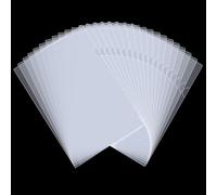 Moiuy-Lot De 40 Chemise Plastique A4 Transparent,Dossiers Pochette Plastiques,180 Microns,Pochettes Coins A4 En Polypropylène Pour Le Bureau De L'école