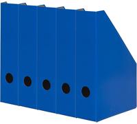 Moiuy-Lot De 5 Range-Revues A4 En Carton Solide - 7 Cm De Large - Bleu