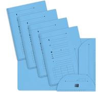 Moiuy-Oxford Lot De 25 Sous-Dossiers A4 Capacité 200 Feuilles Carte Kraft Epaisseur 240g Bleu Pastel
