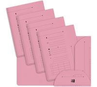 Moiuy-Oxford Lot De 25 Sous-Dossiers A4 Capacité 200 Feuilles Carte Kraft Epaisseur 240g Rose Pastel