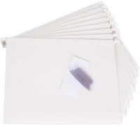 Moiuy-Set Of 8 Suspension Files Including Labels - Hanging File Made Of Cardboard For The Johan Box - Practical Document Storage For Certificates, Receipts Or Instructions - White