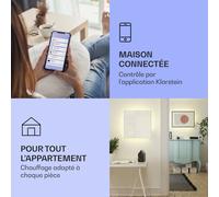 Mojave 500 smart Radiateur 2 en 1 convecteur infrarouge 60x60cm 500W lumière RVB