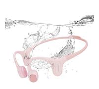 mojawa Run Plus - Casque à Conduction Osseuse, Oreille Ouverte, Bluetooth 5.2, MP3 32 Go, Étanche IP68, Micro ENC, pour Natation, Course, Vélo, Randonnée, Salle de Sport et Usage Quotidien - Rose